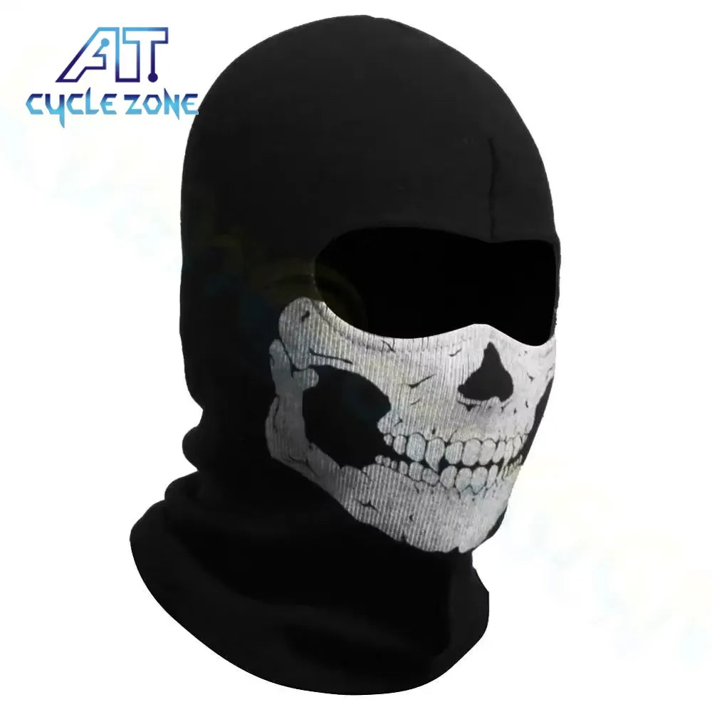 Skull Print Balaclava Full-Face Mask