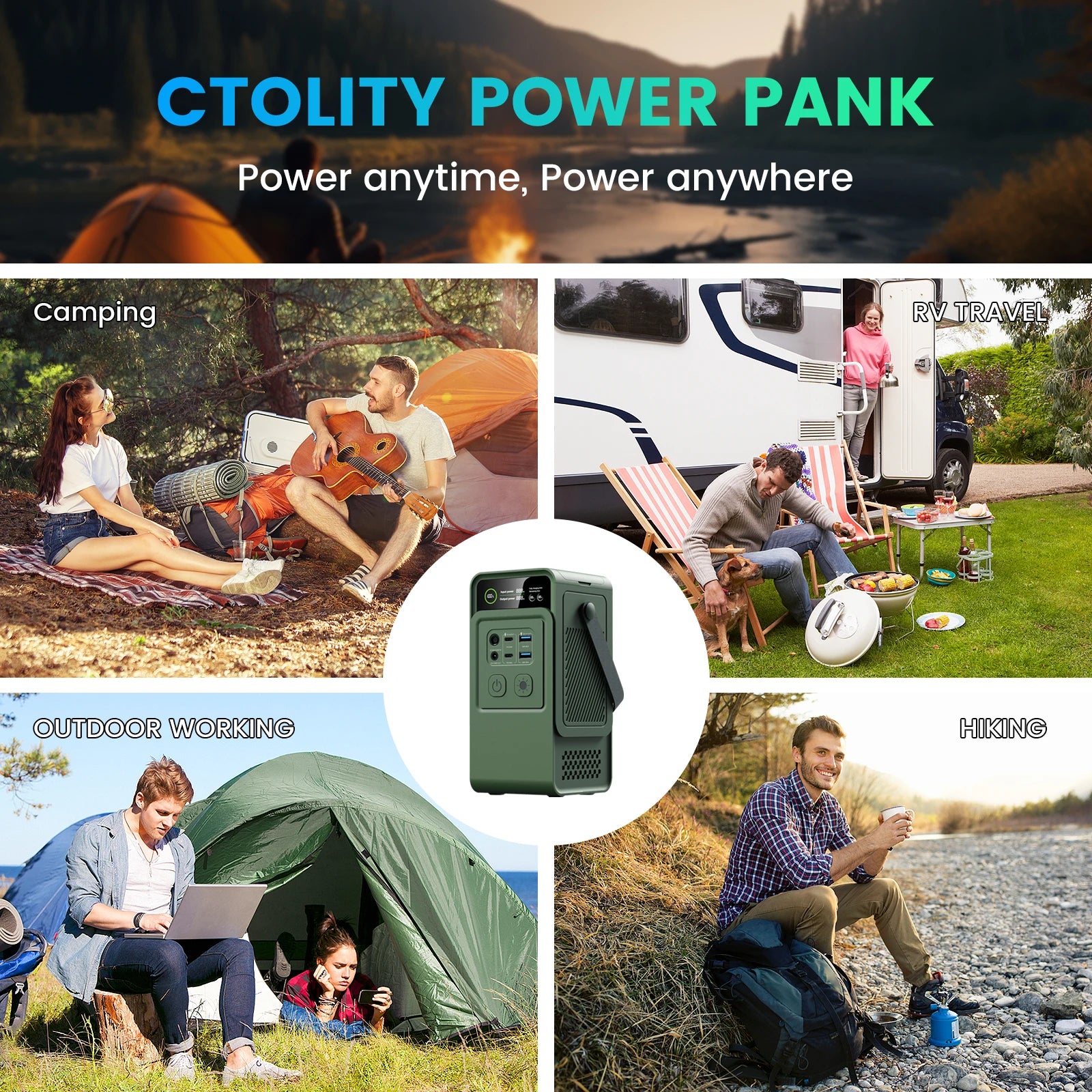 200W Solar Power Station – Portable Rechargeable Generator (LiFePO4 Battery | 1-Year Warranty)