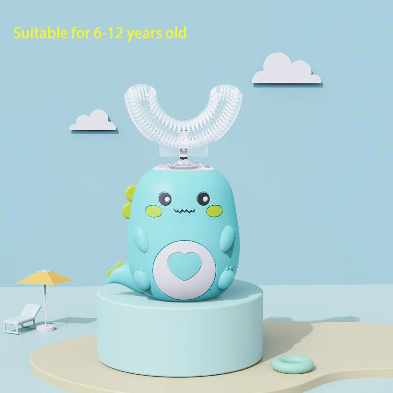 Children 360° U-Shaped Smart Toothbrush – Rechargeable Cartoon Design